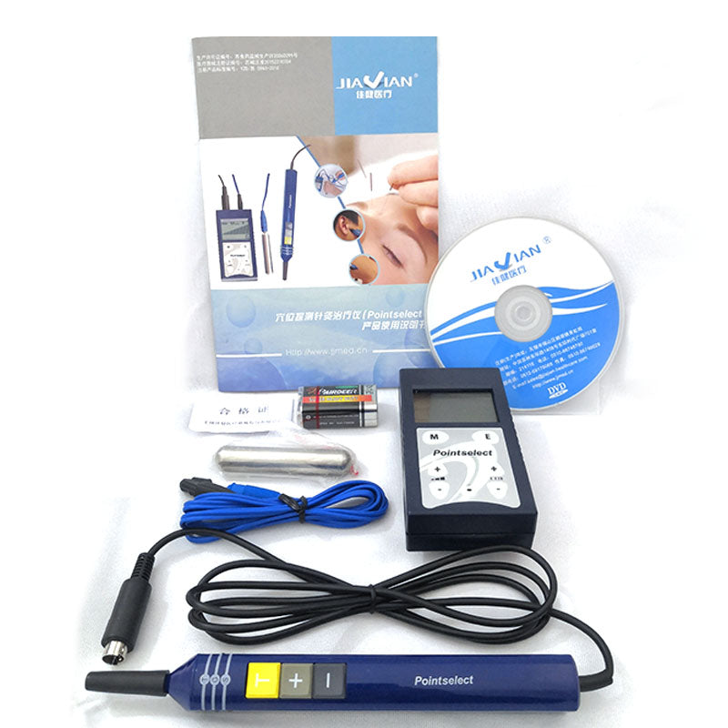 Pointselect Acupuncture Detector Pen for Auricular and Body Acupuncture Point Detection and Integrated PuTENS Stimulation