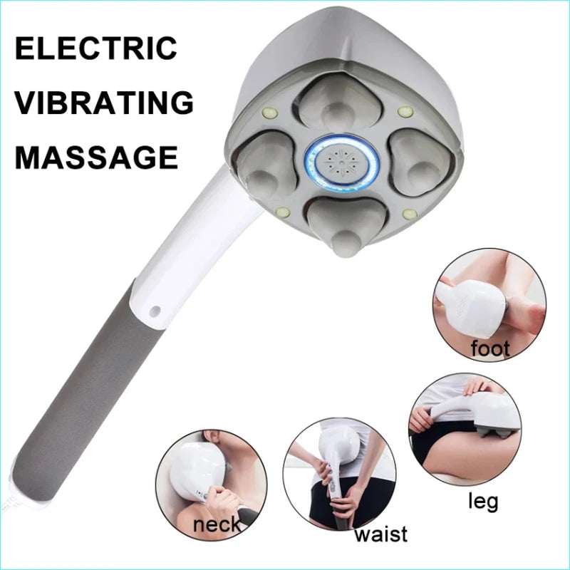 New Multifunction Anion Cervical 4 Massage Heads Electric Body Massage Hammer Neck Shoulder Waist Leg Arm massager