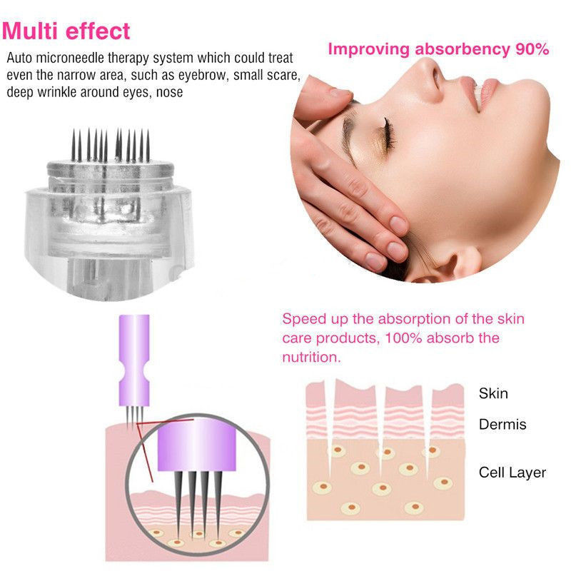 Derma Pen Microneedle Stamp Device Electric Acne Remover Anti Aging Scar Remover Tool Skin Care Therapy Machine