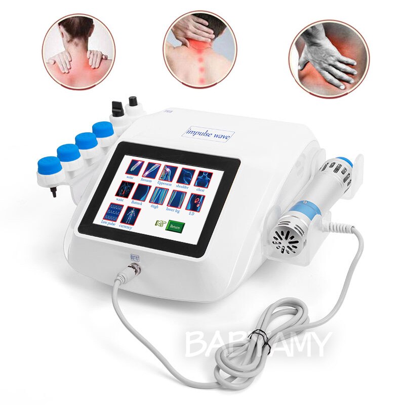 White Electrical Muscle Stimulation Machine Low Intensity Extracorporeal Shockwave  Therapy Type