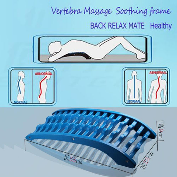 Magic Back Stretcher Lower Lumbar Massage Support Spine Pain Relief Chiropractic Lumbar stretch calibration device