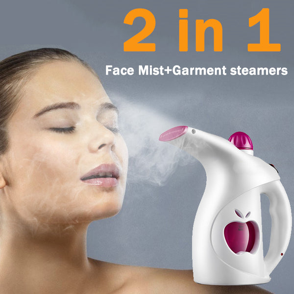 2 in1 Face Steamer Deep Cleanser Mist Steam Sprayer Spa Skin Vaporizer handheld garment Steamer EU US
