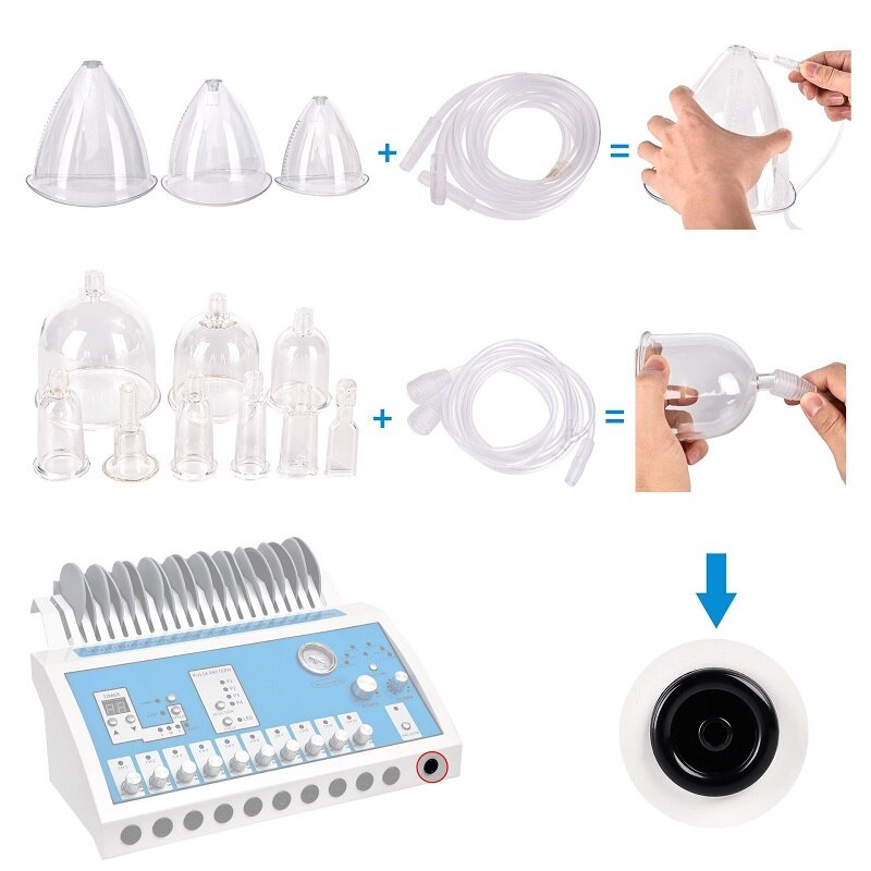 Hot Sale EMS Vacuum Massage Therapy Machine Enlargement Pump Lifting Breast Enhancer Massager Cup and Body Shaping Beauty Device
