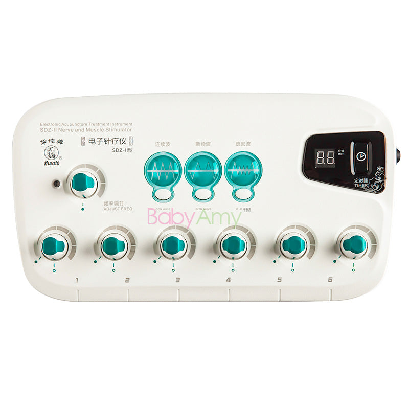 Hwato SDZ-II Electro Neuro and Muscle Stimulation Massager Electro Acupuncture Needle Electrical Stimulation Therapy Machine 3 Waveform 6 output