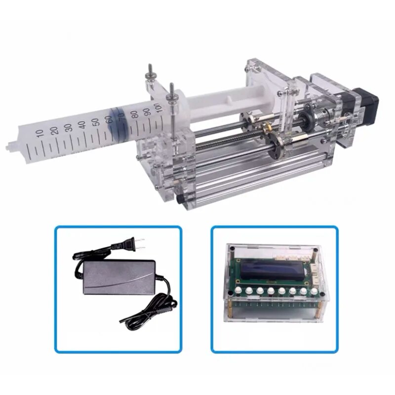 1-150ML Laboratory Micro Sprutpump Desktop Precision Electric Injection Pump Propel Pump Dispenser för flytande lim DC 12V NYHET