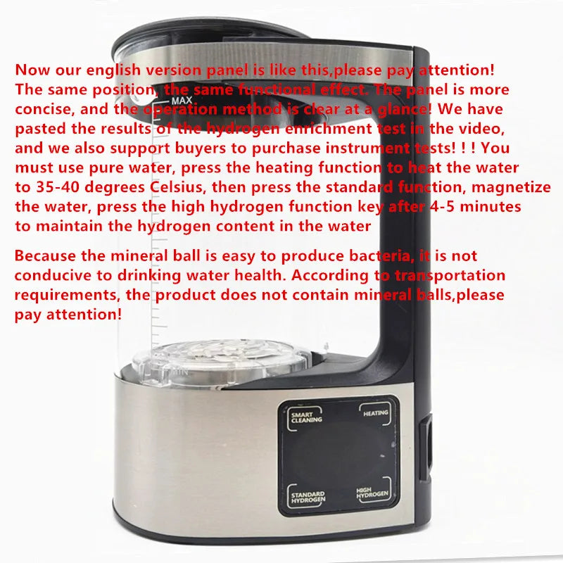 2L Electric Hydrogen Rich Water Kettle Water Ionizer Machine Water filter Drink Hydrogen Water Generator