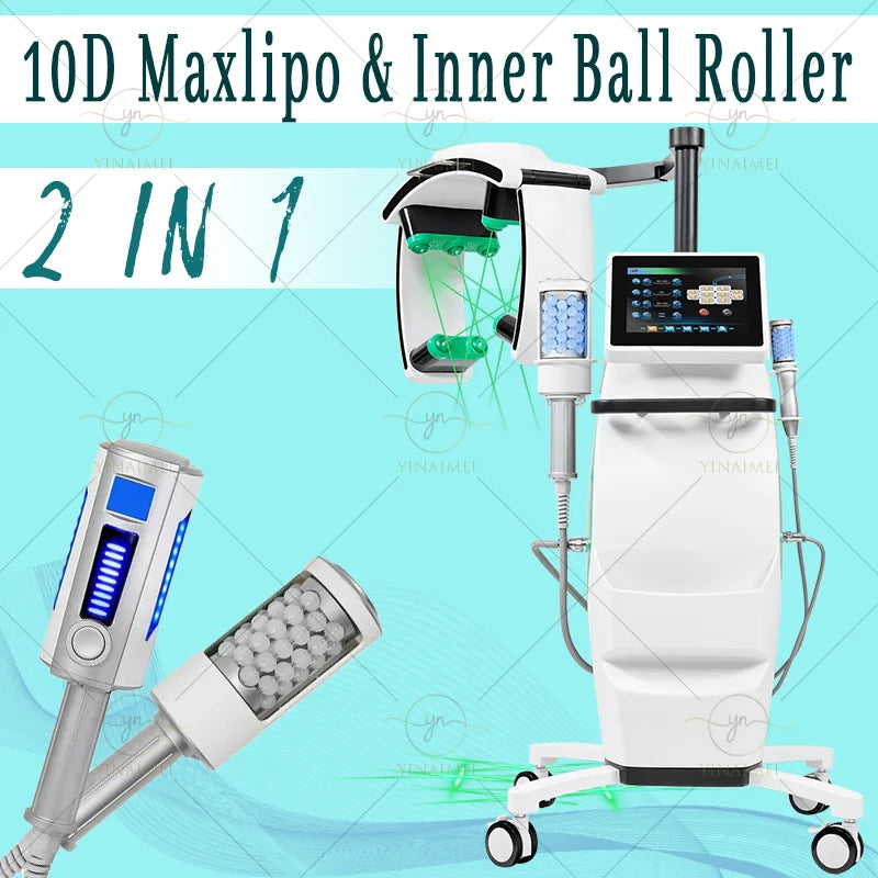 10D Maxlipo &amp; Inner Ball Roller 2 i 1 viktminskningsmaskin