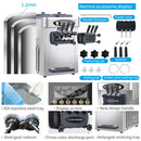 110/220V kommersiell automatisk tresmaksmaskin med mjukglass för restaurangbruk