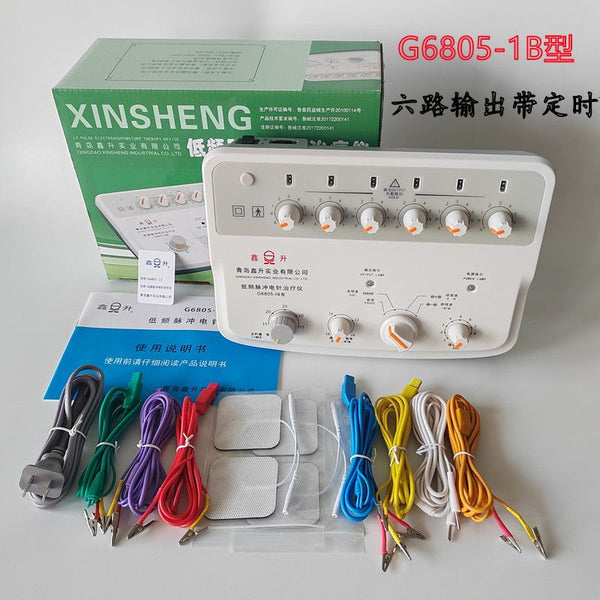 XINSHENG G6805-1B elektroakupunktúrás stimulátorgép elektroakupunktúrás ideg- és izomstimuláció 3 hullámforma 6 kimenet