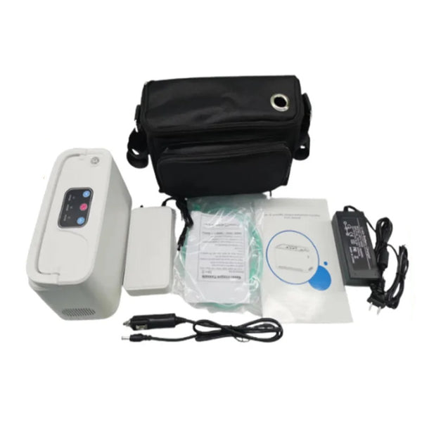 2 Batteries Continuous Oxygen Concentrator Portable Oxygen Generator Oxygenerator Outdoor Oxygen Chamber Household O2 Bar