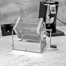 1개 커피콩 로스터 핸드 크랭크 오픈 플레임 스테인리스 스틸 로터리 케이지 홈 생두 로스터 열원 없음