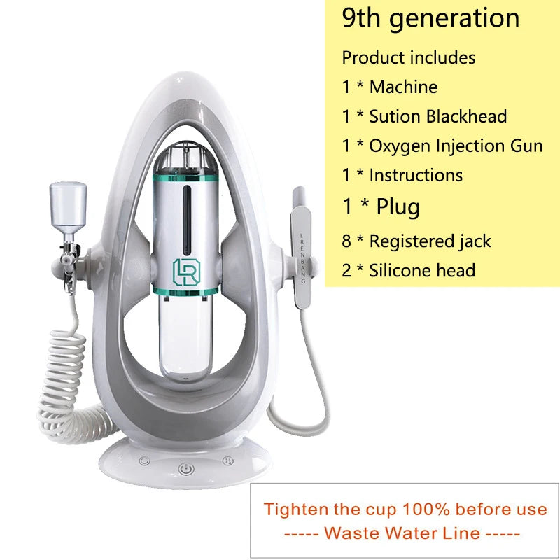 2-IN-I Hydra Dermabrasion Aqua Peeling SPA Beauty Machine Gesichtsfeuchtigkeitssprayer Wasserinjektion Vakuum Mitesser Gesichtsreinigung
