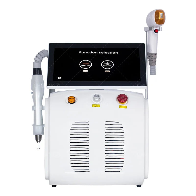 2 in 1 Professionelle Diode Ice Titanium Laser Körper Haarentfernung Maschine Tattooentfernung Maschine 808 + Picosekunde