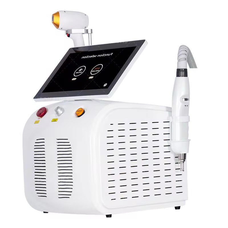 Vrouwen Picosecond Laser Ontharing Apparaat 2 in 1 Picosecond Laser Tattoo Verwijdering en Ontharing Schakelmachine Diode Laser