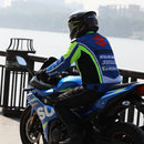 Chaquetas textiles Oxford para motocicleta Suzuki, Motocross, MTB, BMX, bicicleta, chaqueta azul para hombre con Protector
