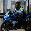 Chaquetas textiles Oxford para motocicleta Suzuki, Motocross, MTB, BMX, bicicleta, chaqueta azul para hombre con Protector