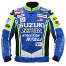 Chaquetas textiles Oxford para motocicleta Suzuki, Motocross, MTB, BMX, bicicleta, chaqueta azul para hombre con Protector