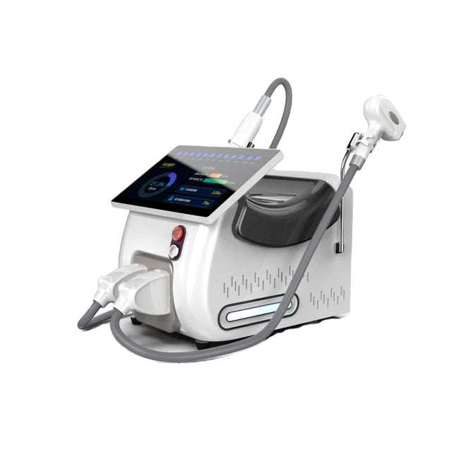 Newest 15.6 inch 2 in 1 Laser Hair Removal Diode 755 808 1064 3 Wavelength Beauty Machine 2500W Professional 1 or 2 handles