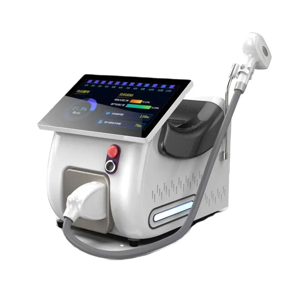 Newest 15.6 inch 2 in 1 Laser Hair Removal Diode 755 808 1064 3 Wavelength Beauty Machine 2500W Professional 1 or 2 handles