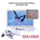 最新 HD デジタル スキン アナライザー プロフェッショナル フェイシャル 検出器 ヘア 頭皮 毛包 オイル 水分 テスト スキンケア デバイス 11 インチ