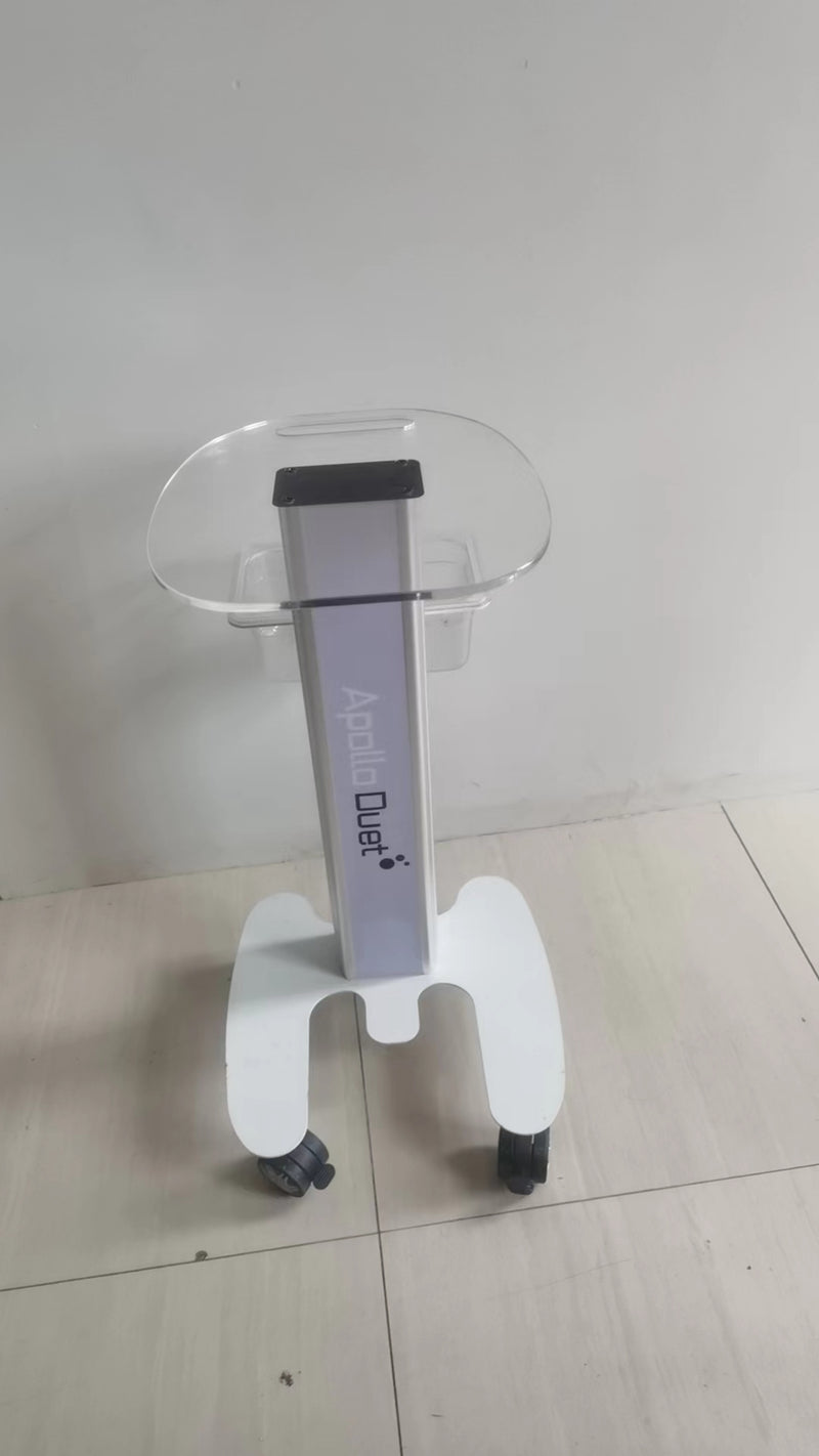 Schoonheidssalon Trolley Salon Gebruik Voetstuk Rolling Cart Wiel Aluminium standaard Houten plank Apparaatonderdelen voor spa