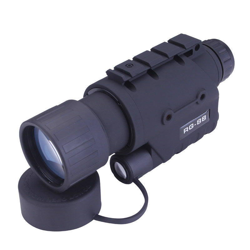 Binóculos monoculares infravermelhos com visão noturna escura, telescópios com ampliação de 5X para caça noturna e jogos de campo
