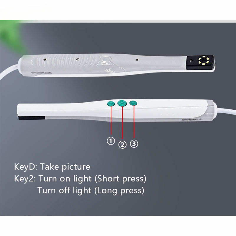 Câmera intraoral dentária endoscópio câmera intra oral em tempo real odontologia dente 6 suporte de iluminação led otg