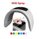 7 Color PDT LED Facial Mask Light Photodynamic Cold Nano Water Sprayer Skin Care Rejuvenation Photon Therapy Lamp Red Blue Light