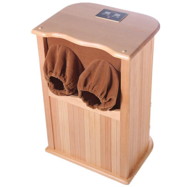 Balde de energia infravermelha distante para banho de pés, sauna seca com pedra elétrica de turmalina preta de madeira de cicuta