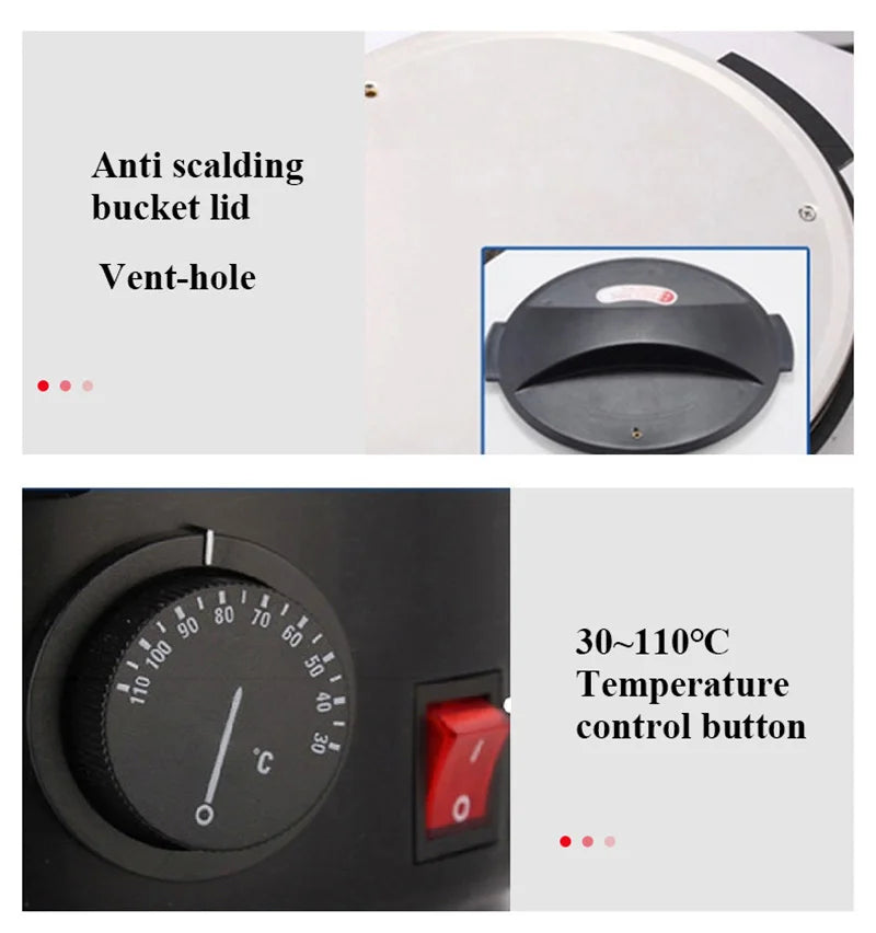 8L Derretedor de Cera de Aço Inoxidável Pote de Derretimento de Cera Elétrico Fabricante de Velas de Derretimento Rápido Uso Doméstico