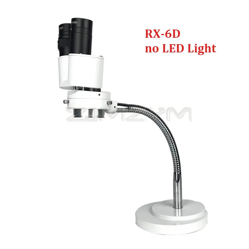 Mikroskop Stereo 8X dengan Mikroskop Stereo Binokular Cahaya LED Hos Boleh Laras untuk Alat Pembaikan PCB Paterian Oral Doktor Gigi RX-6D