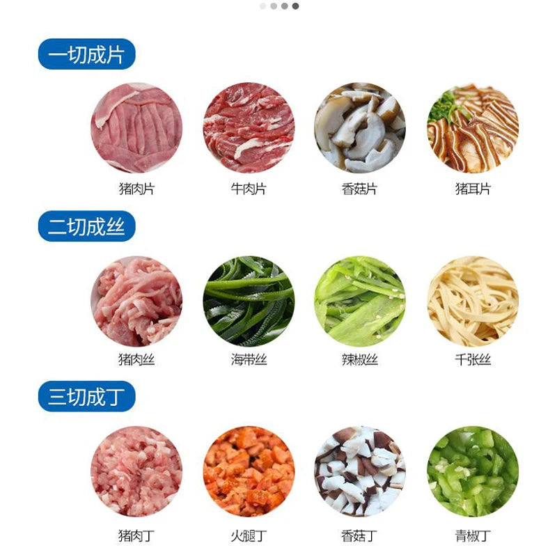 Automatische elektrische snijmachine voor gesneden vlees Multifunctionele vleesmachine Elektrische snelsnijdende snijmachine voor in blokjes gesneden vlees