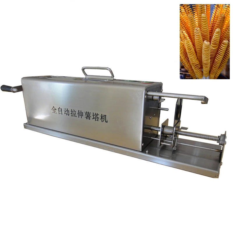 Automatisk Tornado Potatis Spiral Cutter Stretch Potatis Cutter Machine Elektrisk Twister Tornado Spiral Potatis Slicer Cutter