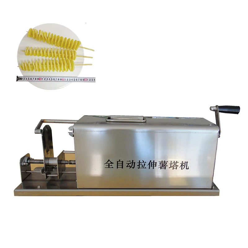 Automatisk Tornado Potatis Spiral Cutter Stretch Potatis Cutter Machine Elektrisk Twister Tornado Spiral Potatis Slicer Cutter