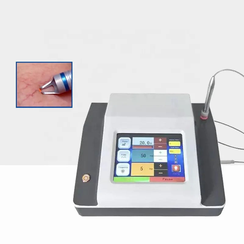 Fisioterapia a diodi Laser-980 per rimozione laser-vascolare 2 IN 1 da 980 nm per la rimozione delle vene vascolari e del ragnopro