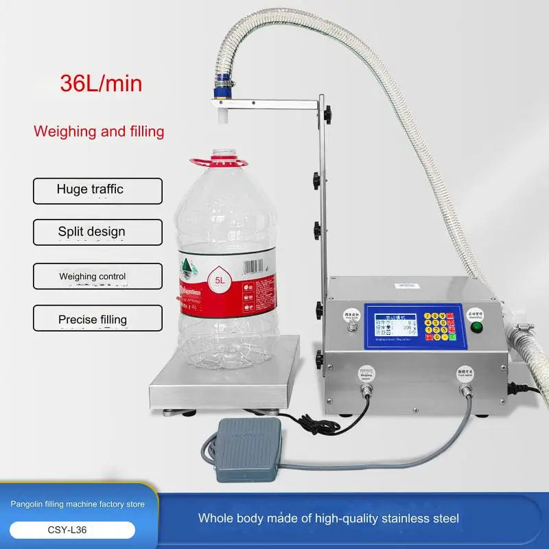 CSY-L36 Grande Fluxo Tipo de Pesagem Totalmente Automático Quantitativo Líquido Lavanderia Líquido Máquina de Envase de Óleo Comestível