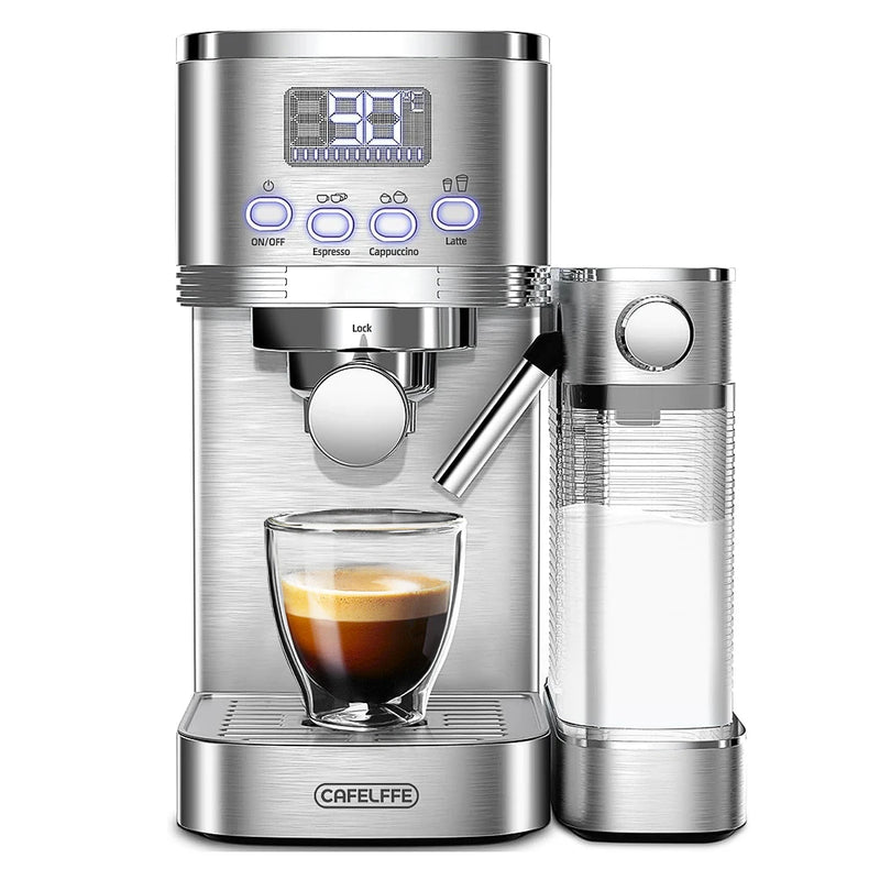 Cafelffe 全自動エスプレッソマシン 自動ミルク泡立て 挽いた Cafelffe 全自動エスプレッソマシン 自動ミルク泡立て 挽いた