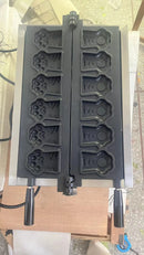 Gaufrier Commercial en forme de patte de tigre, Machine à gaufres de dessin animé, plaque de cuisson en fer à gaufres patte de chat