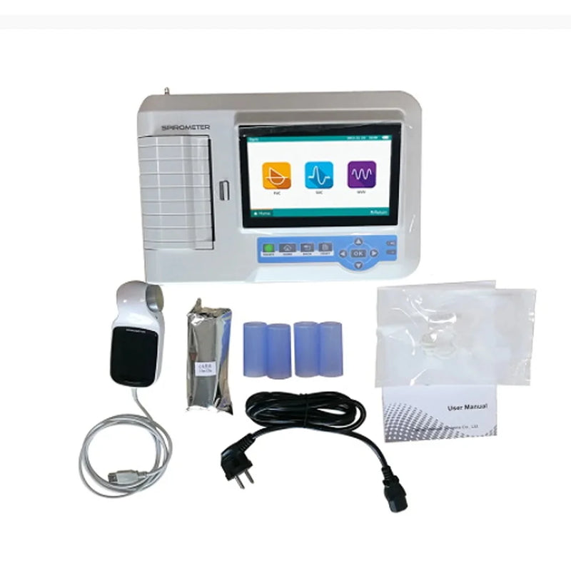 جهاز قياس التنفس الرقمي Contec SP100 جهاز اختبار وظائف الرئة المحمول جهاز التنفس التشخيصي جهاز قياس الحيوية VC SVC MVV FVC