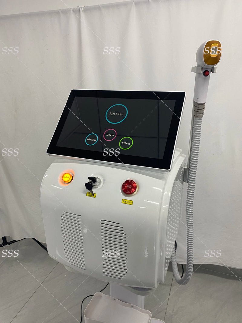 Diodenlaser 2 in 1 Pikosekundenlaser Tattooentfernung und Haarentfernung Switched Machine Picosekundenlaser-Epilierer für Frauen