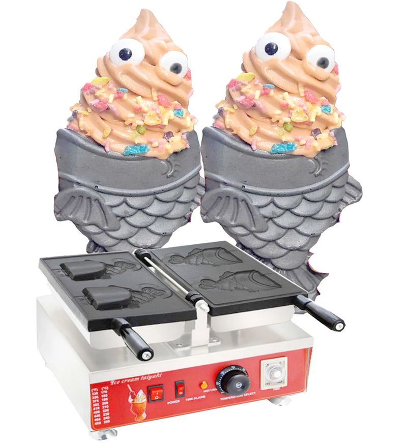 Електричний 110v 220v Wink Eye Ice Cream Taiyaki Maker Japanese Mini Fish Cone Machine