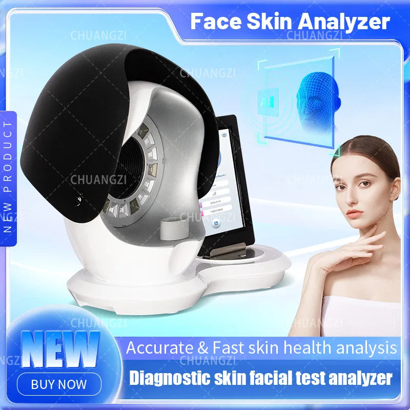 Analizador de piel facial, resultado de análisis preciso, tecnología Neo RF Al, instrumento detector de imagen, espejo mágico, máquina de análisis facial