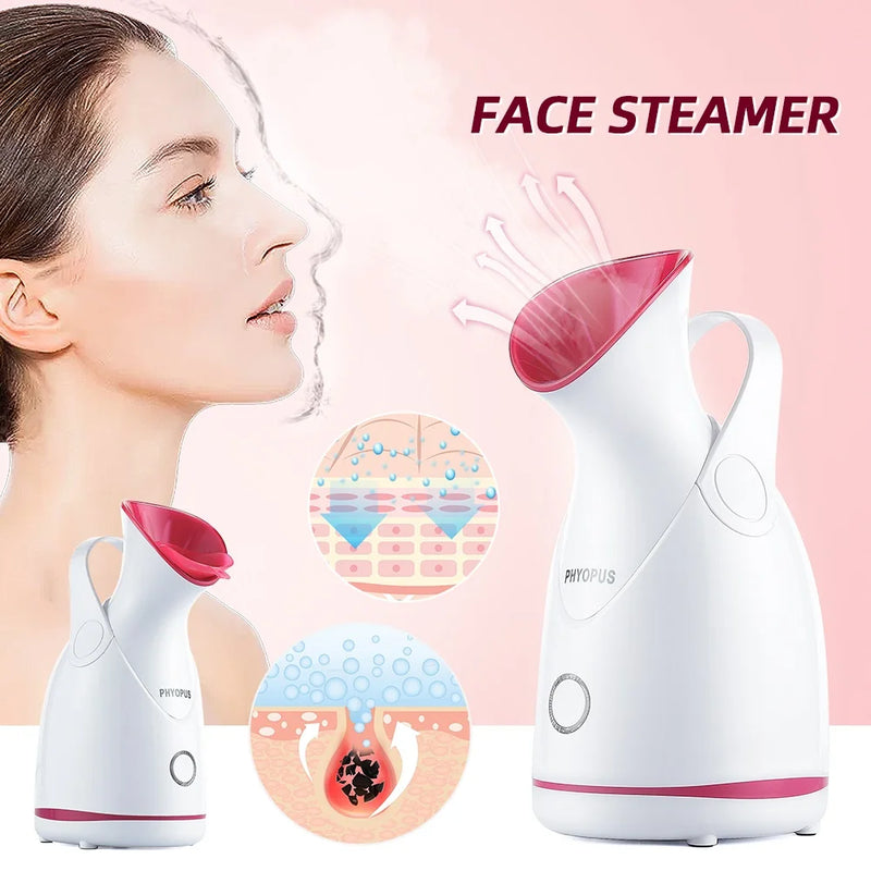 Face Steamer Nano Steam Hot Compress Heating Sprayer Skin Moisturizing Humidifier Pore Deep Cleaning Water Hydration Nebulizer