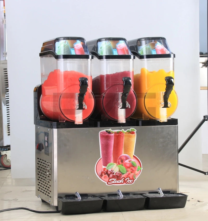 Factory Outlet Ice Cream Slush Machine Margarita Slush Maker 3 Tanks Commercial Slush Making Machine