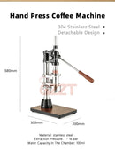 1-16 Bar Extraction Variable Pressure Lever Coffee Maker Hand-pressed Coffee Machine 304 Stainless Steel Manual Espresso