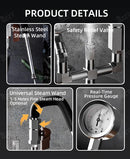 AK-74 Su Buharı Ayırıcılı Süt Köpürtücü Köpürtme Sürahisi Paslanmaz Çelik Kuru Buhar Süt Buharlayıcı