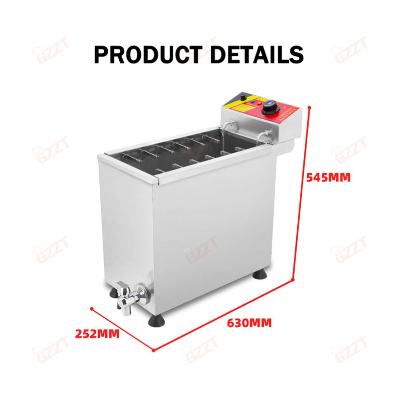 Коммерческая фритюрница для хот-догов с сыром, электрическая/газовая, фритюрница для корейской кукурузы, машина для приготовления корейской моцареллы 21 л