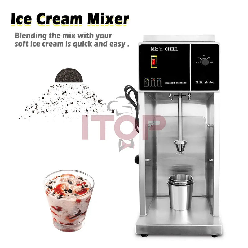 Flurry Ice Cream Blender Maker DIY Various Favors Flurry Ice Cream Mixer Milk Shake Speed Adjust Mixer Machine 110V 220V