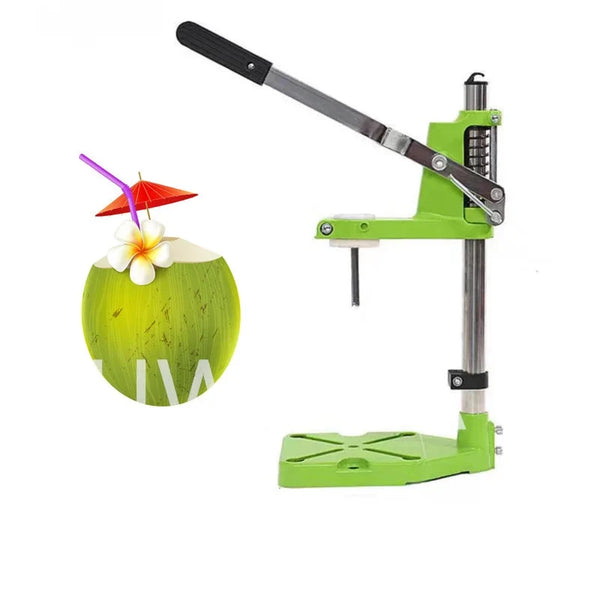 Máquina de perfuração de coco verde, faca de perfuração para abrir frutas, abridor manual de tampas de coco em aço inoxidável, ferramenta de abertura de casca de coco