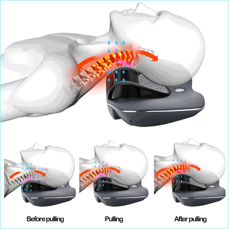 頸椎牽引器具首の痛み緩和マッサージャーエアソフトブレースネック温湿布頸椎椎間板ヘルニア EMS 治療装置